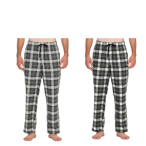 Men's Ultra-Soft Cozy Comfy Breathable Flannel Plaid Lounge Pajama Sleep Pants - Picture 4 of 16